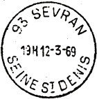 Timbre à date des horodateurs au type A5ter /