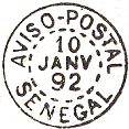 Timbre à date avec mention : AVISO POSTAL /