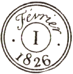 Timbre  date  3 cercles avec points / 