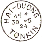 Timbre  date de 26 mm des colonies avec leve / 