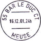 Les timbres  date des oblitrations mcaniques - Timbre  date avec mention CT (Centre de Tri) / 