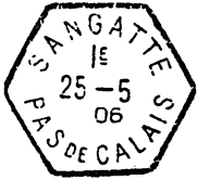 Timbre à date des recettes auxiliaires rurale au type E4e /