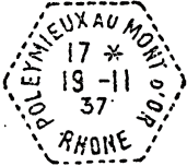 Timbre  date de la poste rurale au type F4 / 