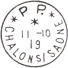 Timbre à date au type 04 à légende unique (valable pour les journaux et les imprimés) /