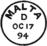 Lettres remises aux navires - Timbre à date anglais de 1856