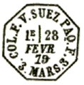 Timbre à date au type 16M-OCT sans cercle intérieur avec mention : COL /