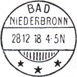 Timbre à date allemand récupéré (1918-1919) /