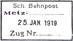 Timbre à date allemand récupéré (1918-1919) /