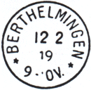 Timbre  date allemand rcupr (1918-1919) / 