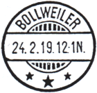 Timbre à date allemand récupéré (1918-1919) /