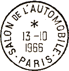 Timbre à date au type A7 avec mention ; SALON DE L'AUTOMOBILE / - PARIS - /