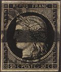 Les oblitération de janvier 1849
