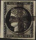 Les oblitération de janvier 1849