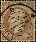 Timbres à date des bureaux de quartier avec mention PARIS, sur les cotés lettre du bureau sans parenthèses et *