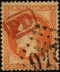 Marque encadrée avec mention PD en rouge (port payé jusqu'à destination)
