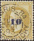 Timbre à date au type 84 ou A1