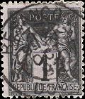 Timbre à date au type 84 ou A2