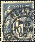Timbre à date au type 84 ou A2b