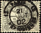 Timbre à date avec mention PARIS entouré de numéros et mention PERIODIQUES