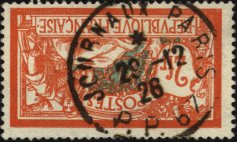 Timbre à date au type 04 avec lettres PP et nom de ville