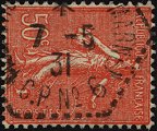 Timbre à date de la poste rurale automobile au type G4