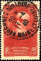 Pour les chomeurs intellectuels - Timbre et oblitration
