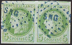 Losange avec lettres identifiant la colonie