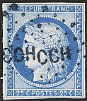 Losange avec lettres identifiant la colonie