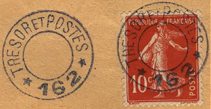 Les secteurs postaux - Timbre à date double cercle