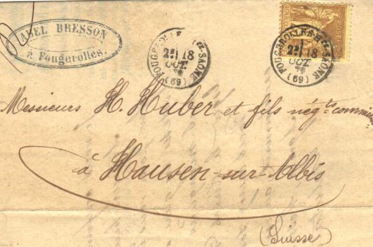 La lettre de 1876 à 1900 (Période semi moderne)