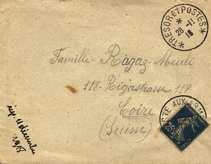 Sans indication du secteur postal