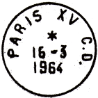 Timbre  date avec mention : PARIS XV C.D.
