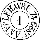 Le Havre : Essai de timbre  date de 1829