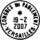 Timbre à date de 2007 du Congrès de Versailles