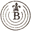 Marque circulaire avec lys et lettre B de Bordeaux / 