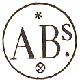 Marque circulaire avec mention ABs (ABONNEMENTS) et fleuron