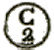 Marque circulaire avec petite lettre et chiffre / 
