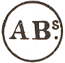 Marque circulaire de petite taille avec mention ABs (ABONNEMENTS) / 