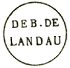 Marque circulaire avec mention : DEB DE LANDAU / 