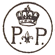 Marque de port paye circulaire avec lettres PP surmont d'une couronne et Ly / 