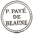 Marque de port payé de Beaune avec mention : P. PAYE DE BEAUNE