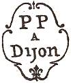 Marque de port pay de Dijon avec mention : PP A DIJON / 