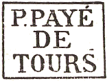 Marque de port pay de Tours avec mention : P. PAYE DE TOURS / 
