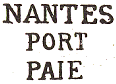 Marque linaire de port pay de Nantes avec mention : NANTES PORT PAIE / 