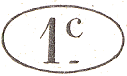 Marque ovale avec lettres C / 