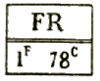 Marque rectangulaire avec mention : FR 1f 78c