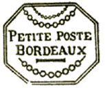 Petite Poste de Bordeaux - Marque encadre guirlandes non noues / 