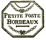 Petite Poste de Bordeaux - Marque encadre guirlandes noues / 