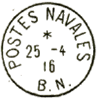 Timbre  date au type 04 avec mention POSTES NAVALES BN / 