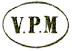 Timbre ovale avec mention V.P.M (Voie des Paquebots de la Méditerranée)